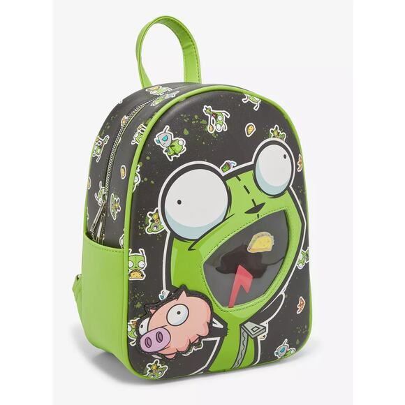 Bioworld Invader Zim & Piggy GIR Pin Collector Mini Backpack - Picture 2 of 4